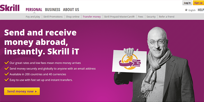 Överföra pengar med Skrill Överföra pengar med Skrill